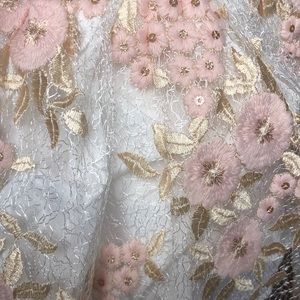 Floral Dress Pink & Gold